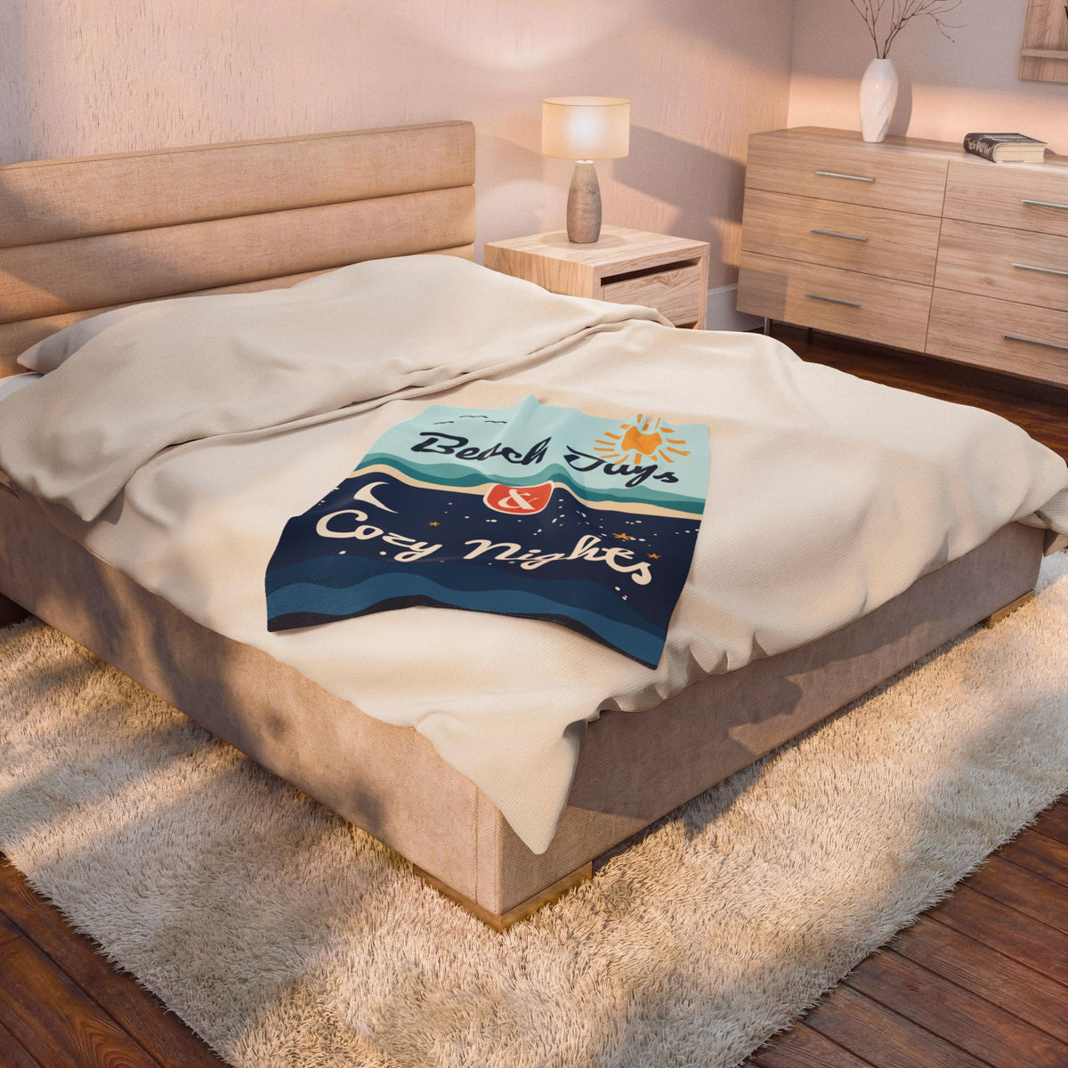 Beach Days & Cozy Nights Velveteen Plush Blanket