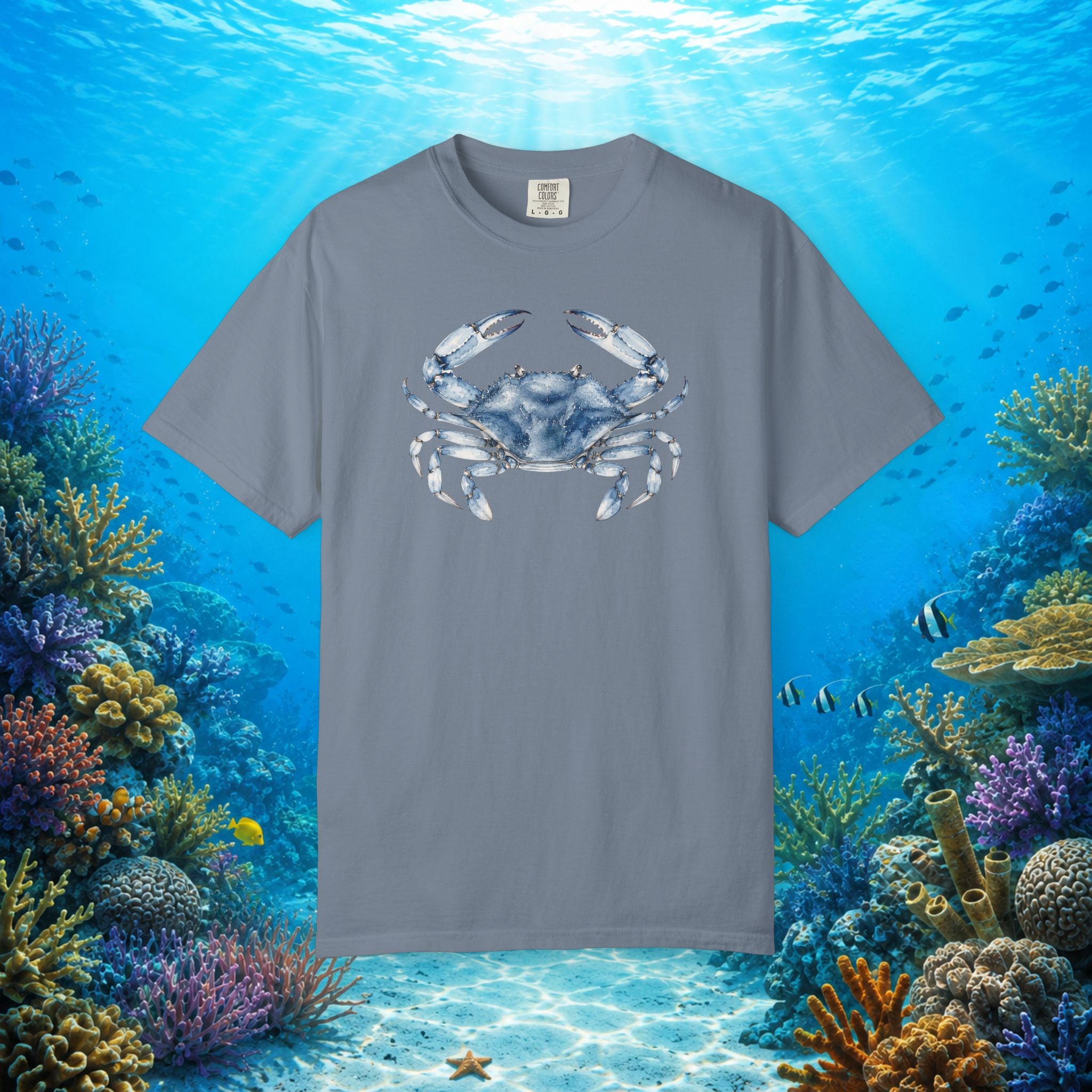 Watercolor Blue Crab Tee