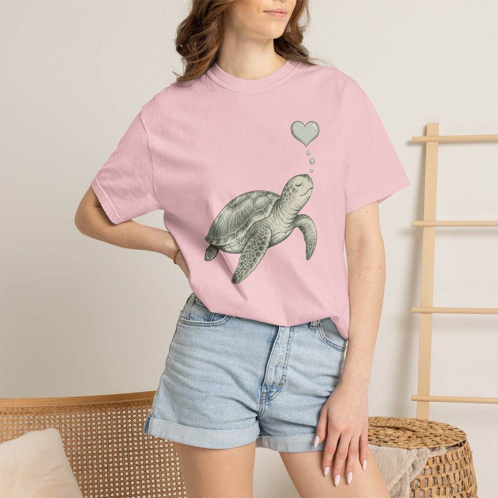Sea Turtle Heart Bubble Tee