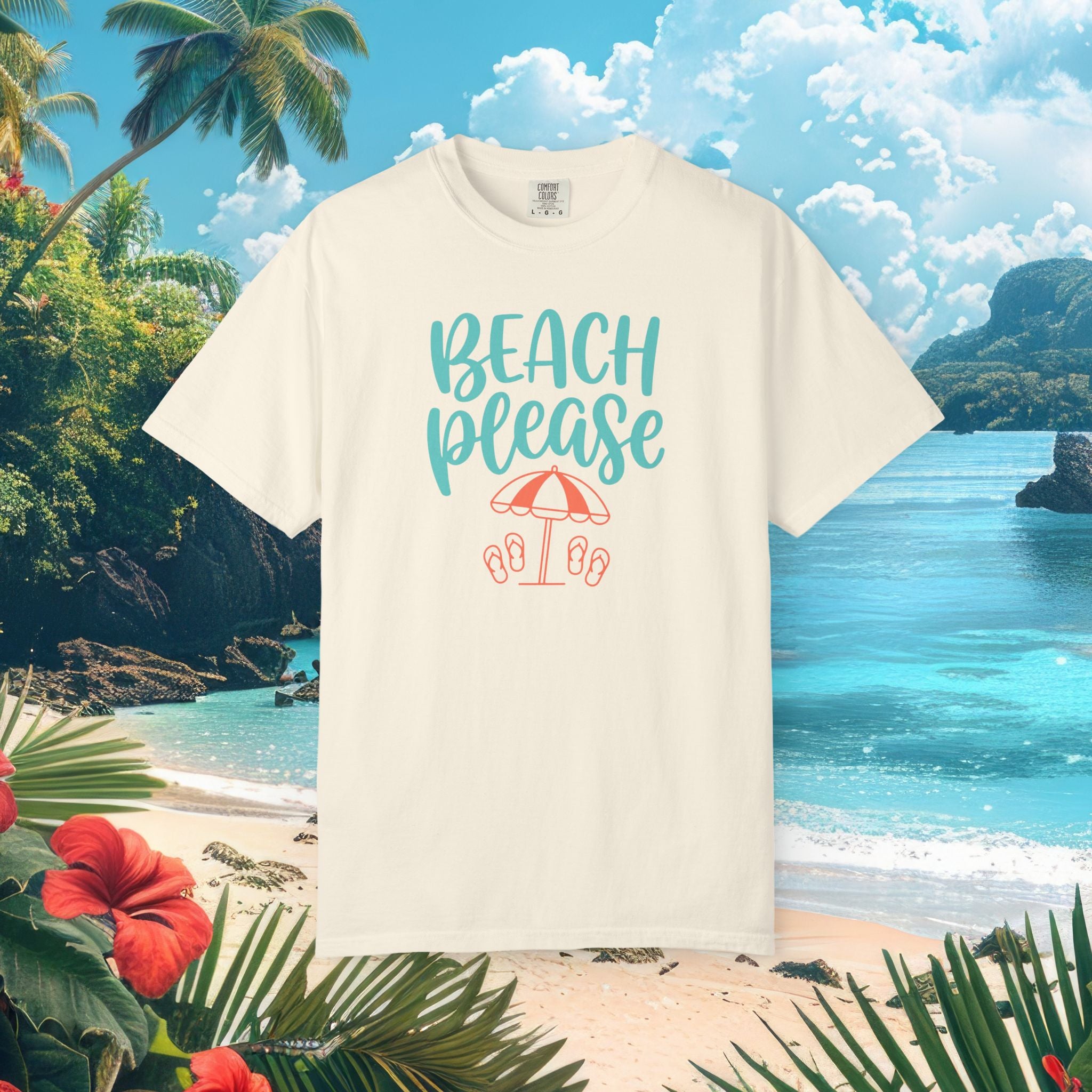 Beach Please Umbrella Tee