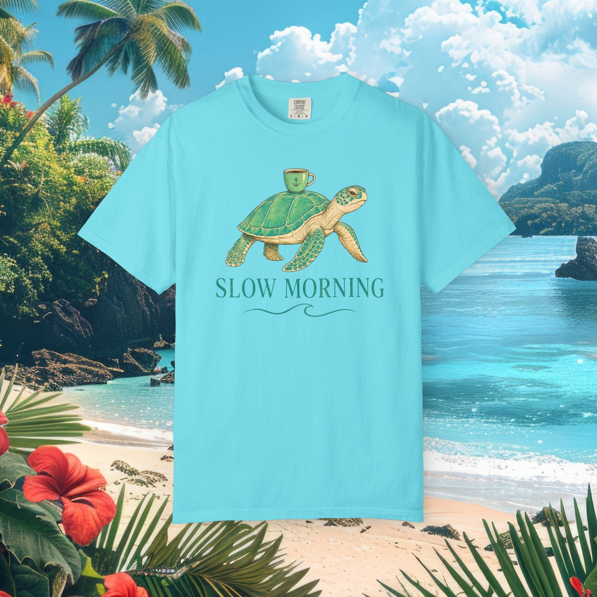 Slow Morning Turtle Tee