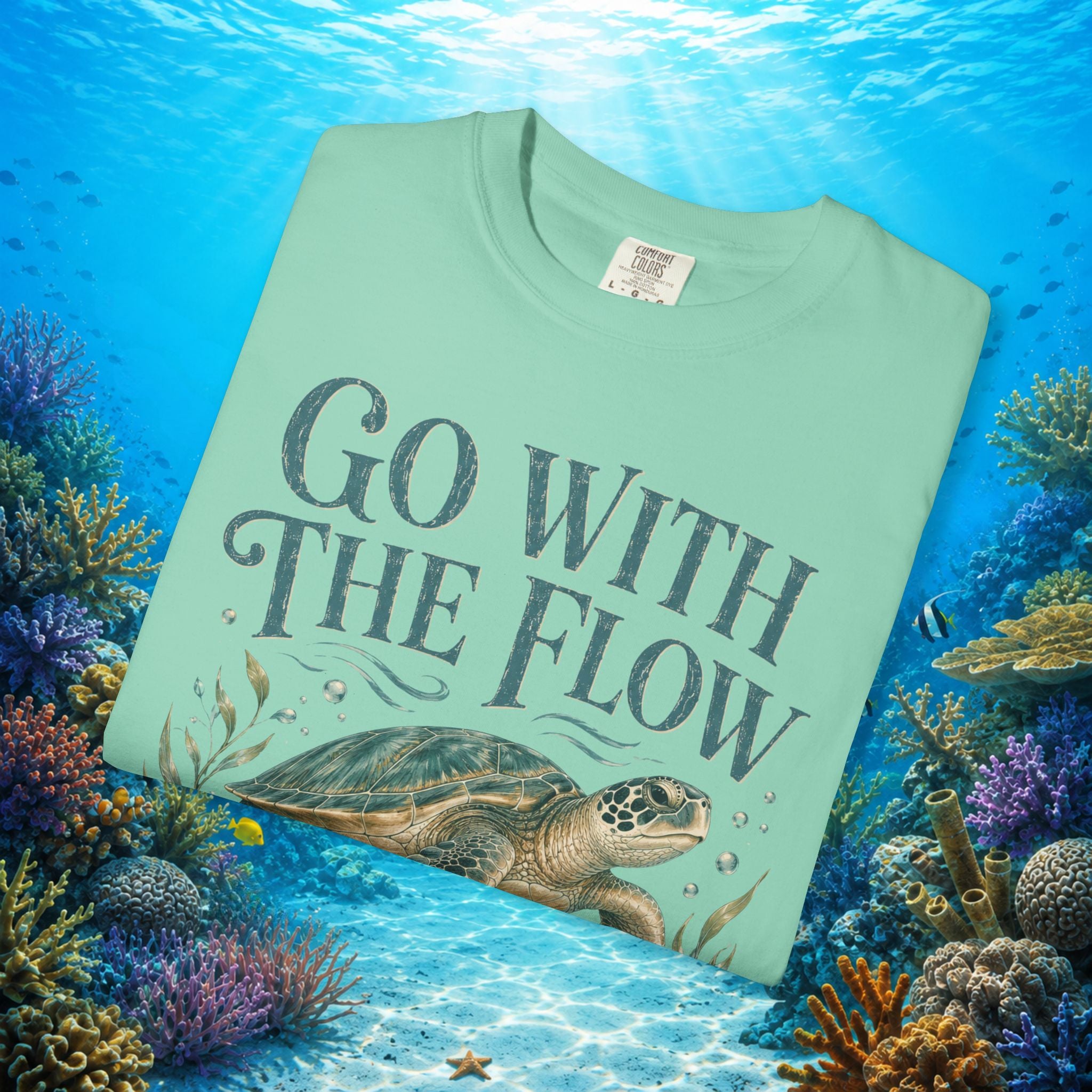 Go With The Flow Turtle Tee