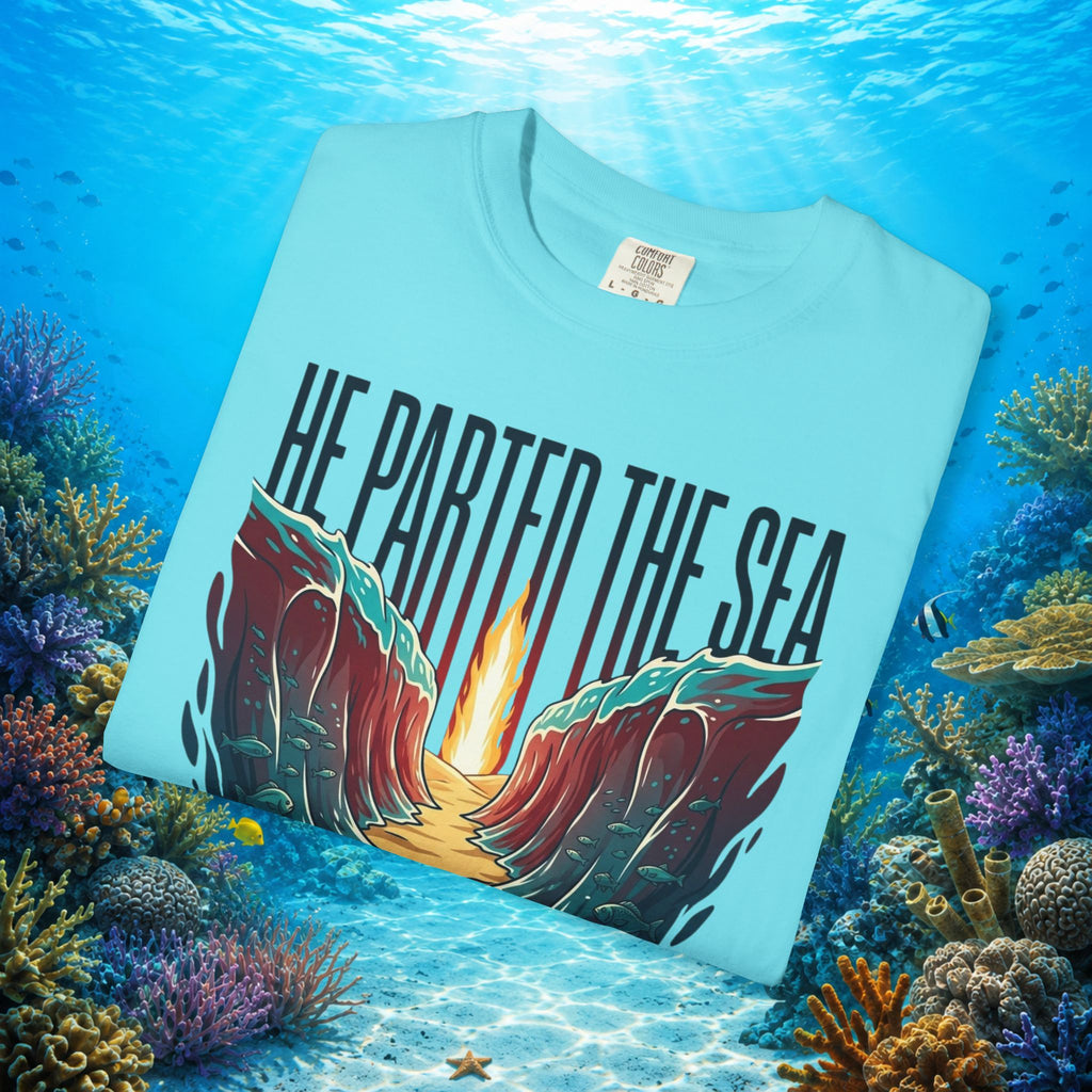 He Parted the Sea Faith Tee