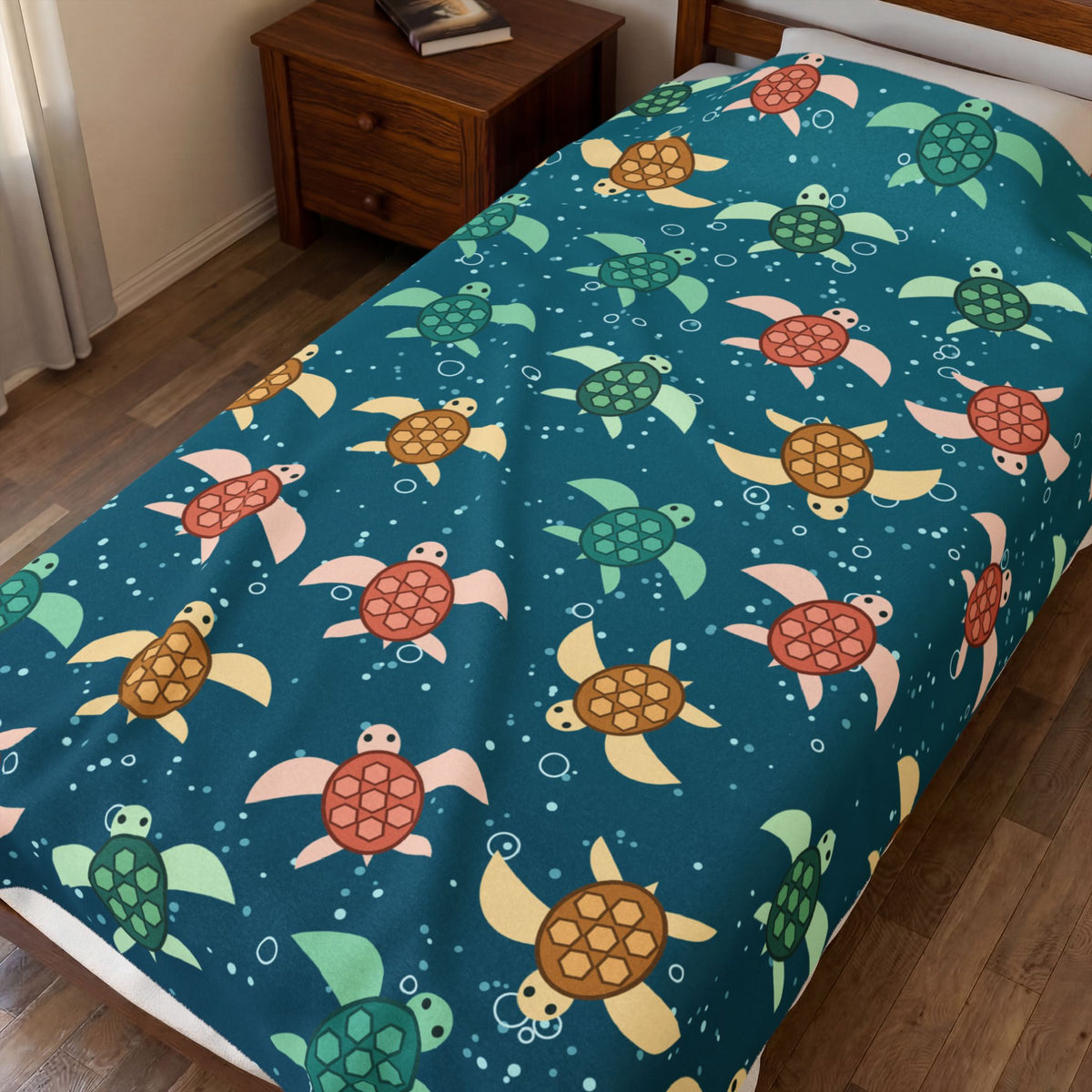 Sea Turtles Velveteen Plush Throw Blanket