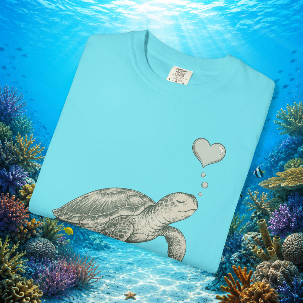 Sea Turtle Heart Bubble Tee