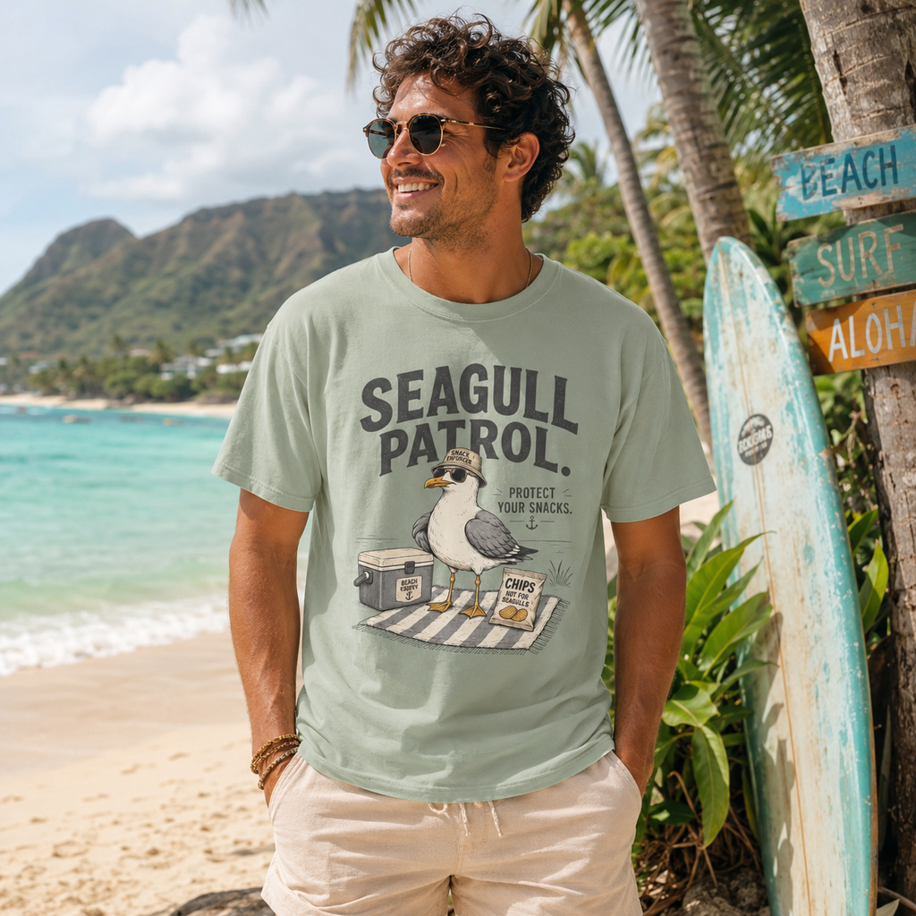 Seagull on Snack Patrol Tee