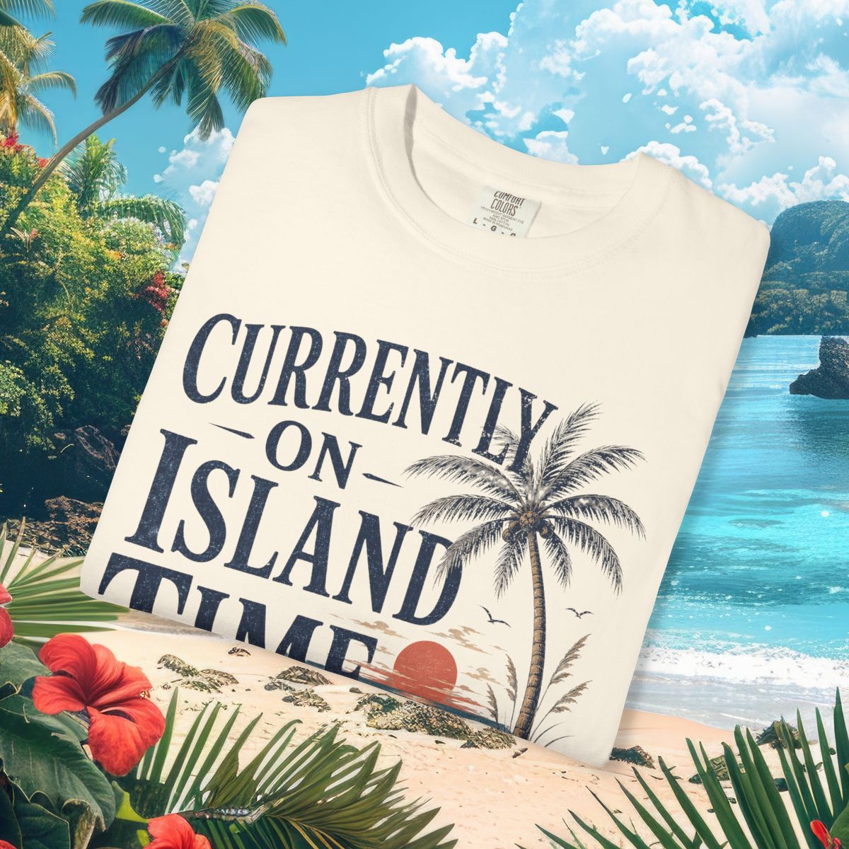 Currently on Island Time Sunset Tee