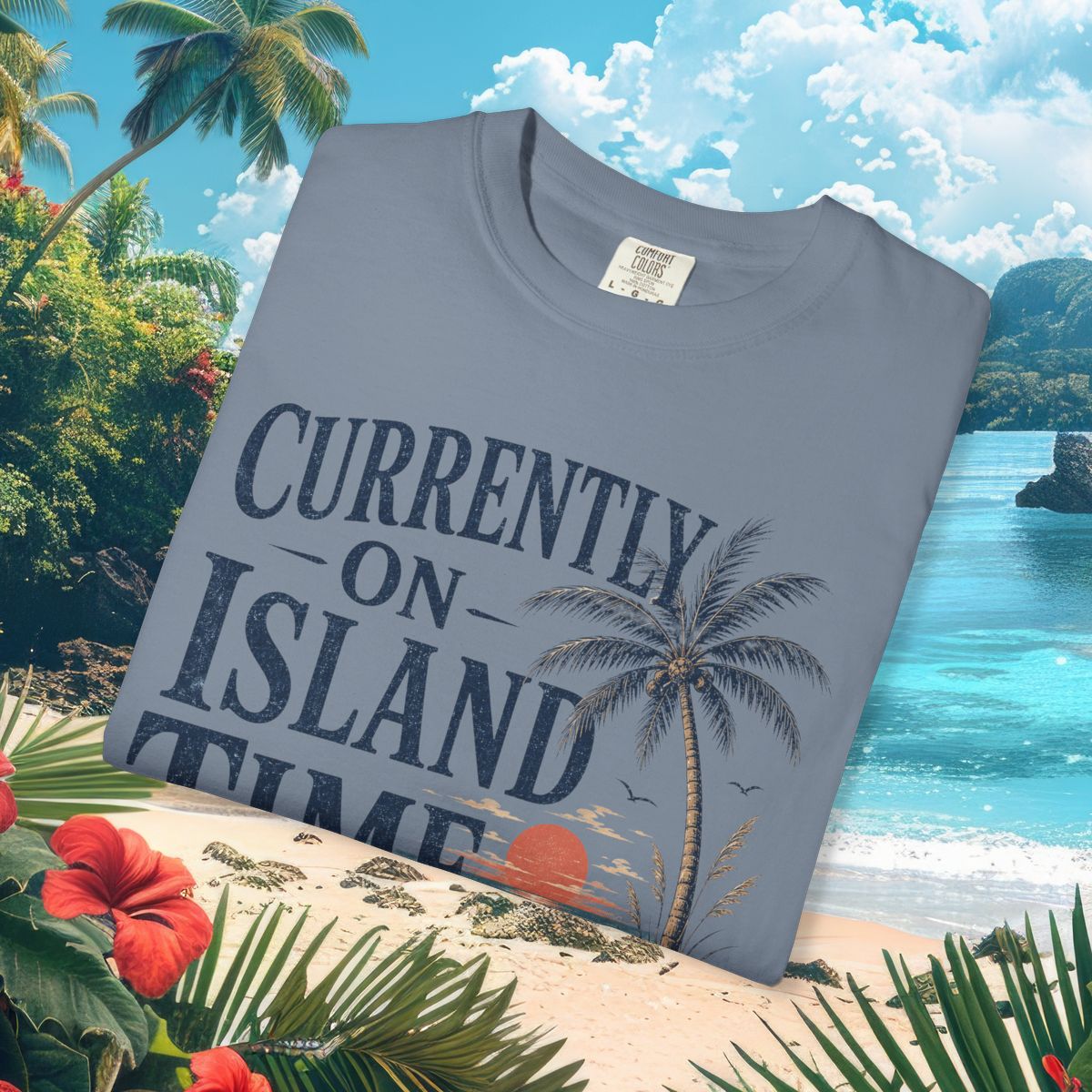 Currently on Island Time Sunset Tee
