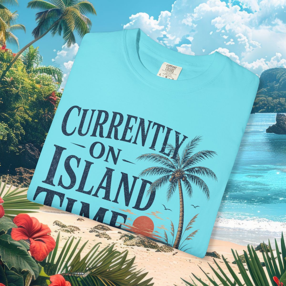 Currently on Island Time Sunset Tee
