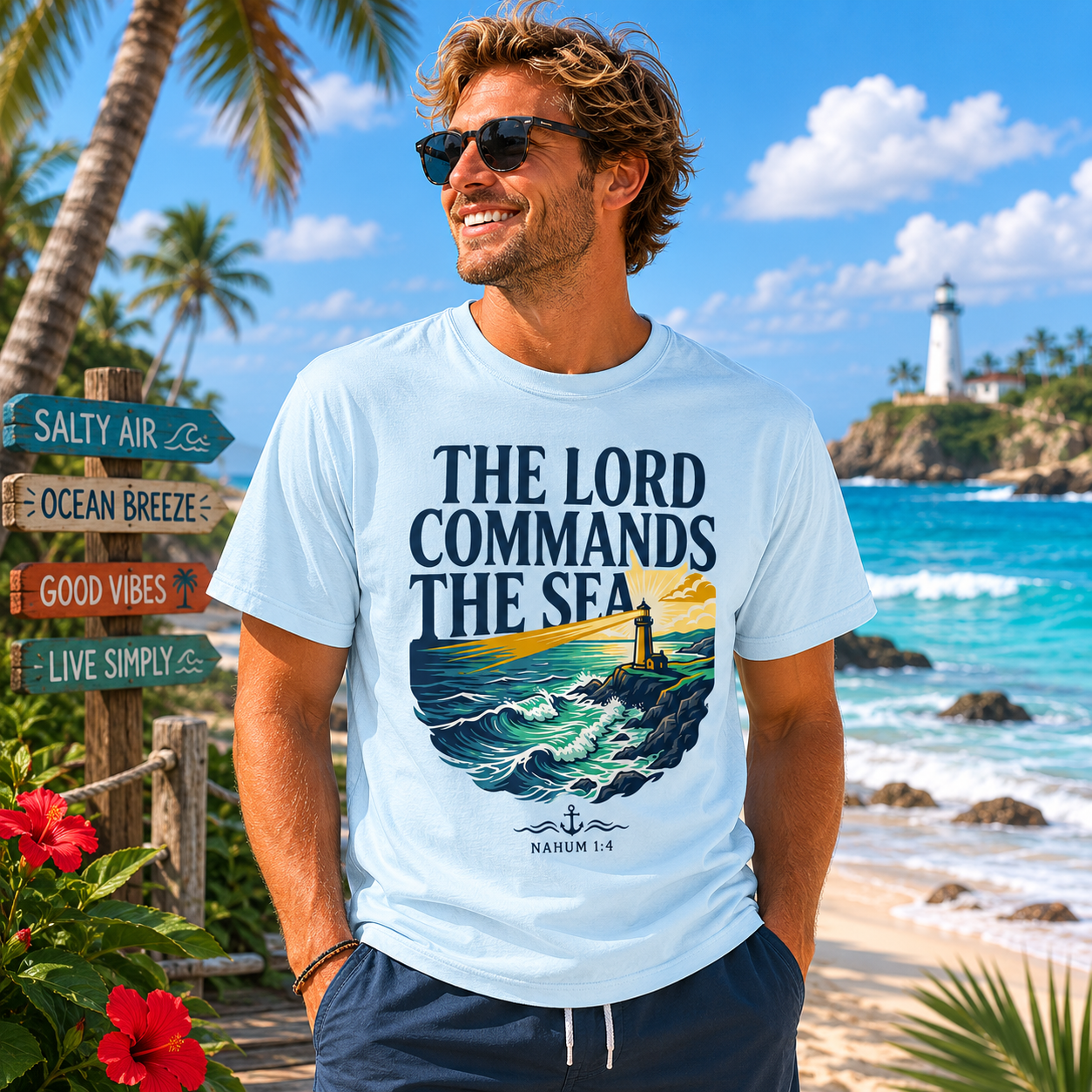Lord Commands Sea Faith Tee