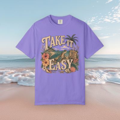 Take It Easy Turtle - Comfort Colors Tee